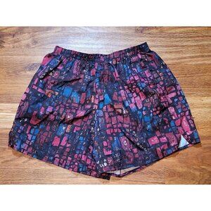 Vtg 90s Moving‎ Comfort Running Shorts Women Sz S Multicolor Geometric